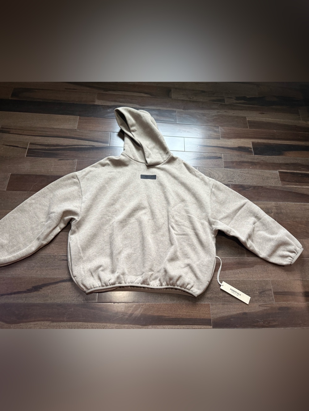 Fear of God ESSENTIALS Taupe Crewneck with Raised Logo Patch